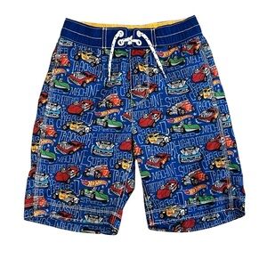 GAP Navy Swim Shorts with‎ Hot Wheels Graphic